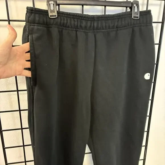 Carhartt Men's Med Black Sweatpants Loose Fit Midweight Tapered BN5307-M - Picture 9 of 11